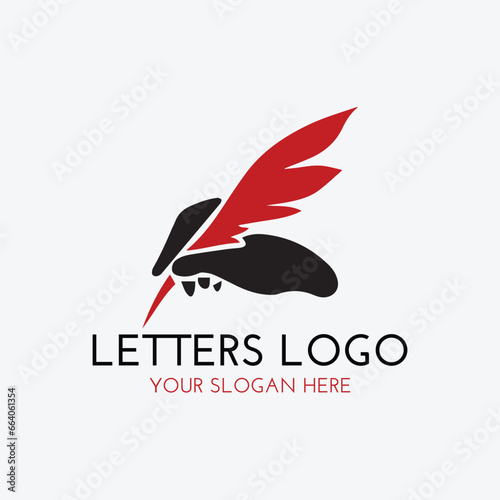 letters writing logo design vector