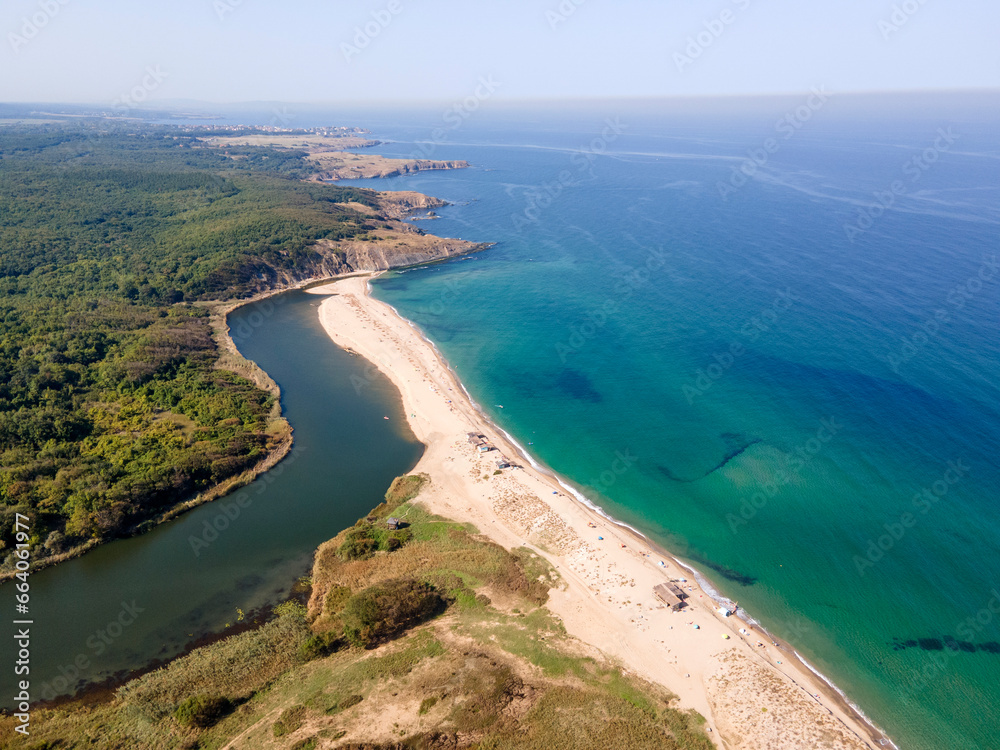 Black sea coast near Veleka Beach, Sinemorets, Bulgaria