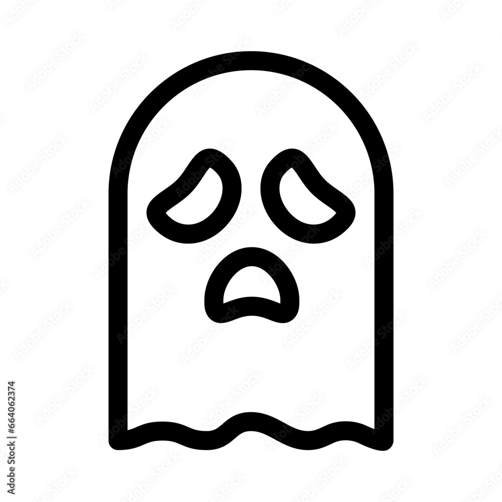 Ghost icon on White Background. Halloween line icons collection. Vector illustration. Ghost icon on White Background. Halloween line icons collection. Vector illustration.