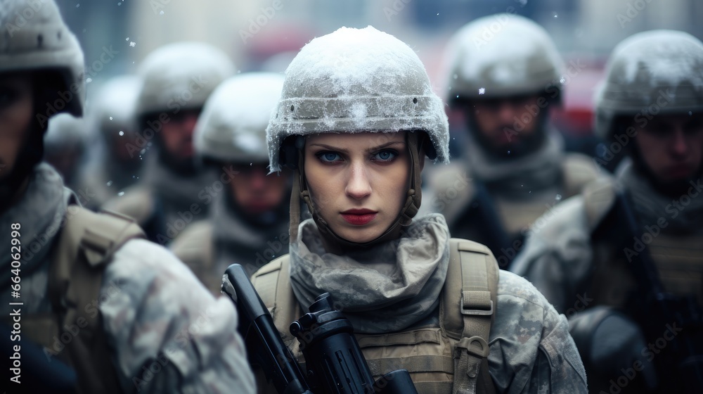 Conscripted soldiers, Group of soldiers on the Outdoor on army exercises, War, Army. Conscripted soldiers, Group of soldiers on the Outdoor on army exercises, War, Army.
