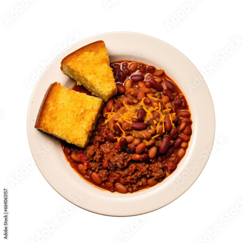 A Bowl of, Chili with Cornb...