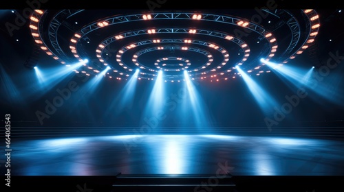 Stage with lights.