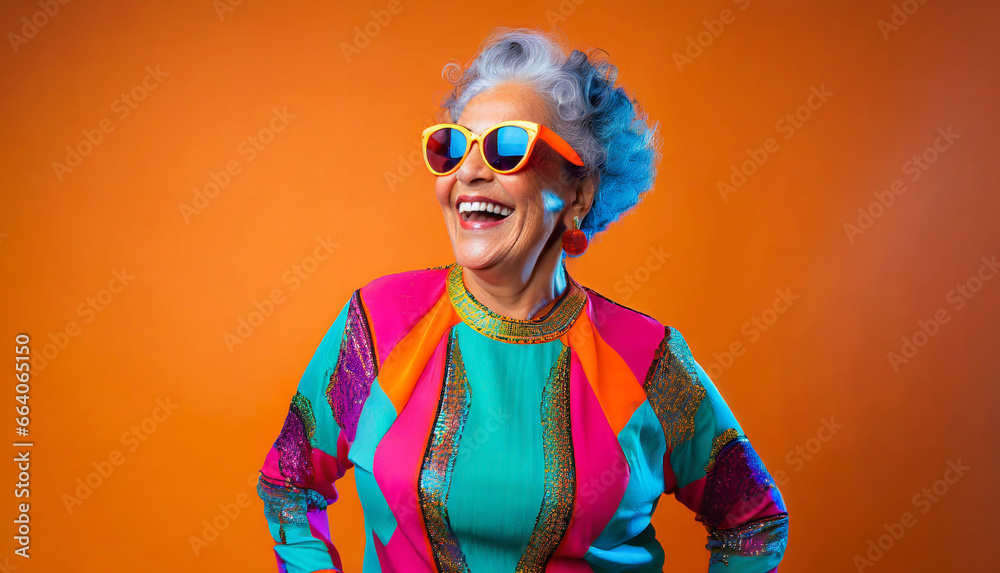 Senior woman with fancy style. Happy and playful senior woman having fun. Senior woman with fancy style. Happy and playful senior woman having fun.