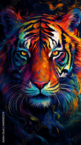 tigre colorido 