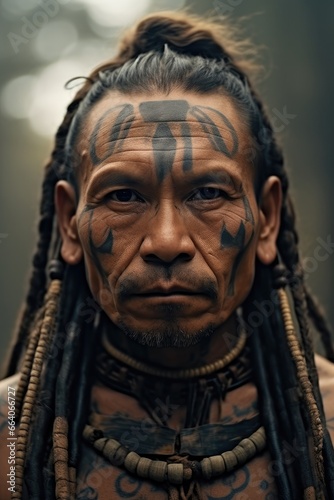 Portrait of san tribe man.