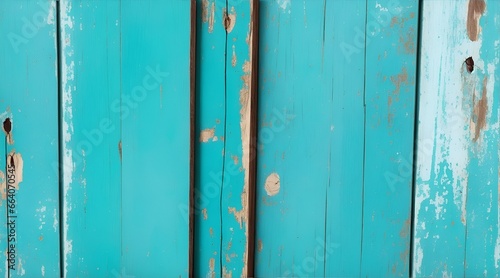 Wood background image. Teal color wood texture background. Wood planks texture of bark wood. Wood plank wall teak plank texture. Illustration for creative design and simple backgrounds © Logo