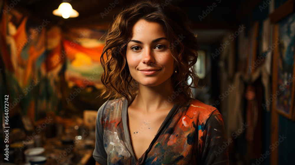 beautiful woman with a brush beautiful woman with a brush