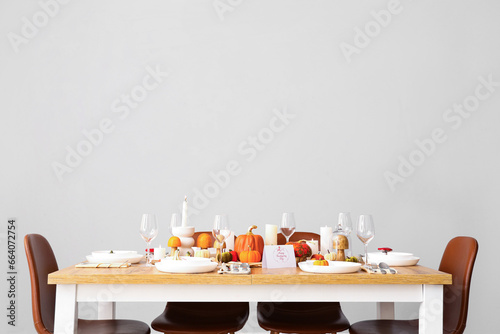 Festive table setting for T...