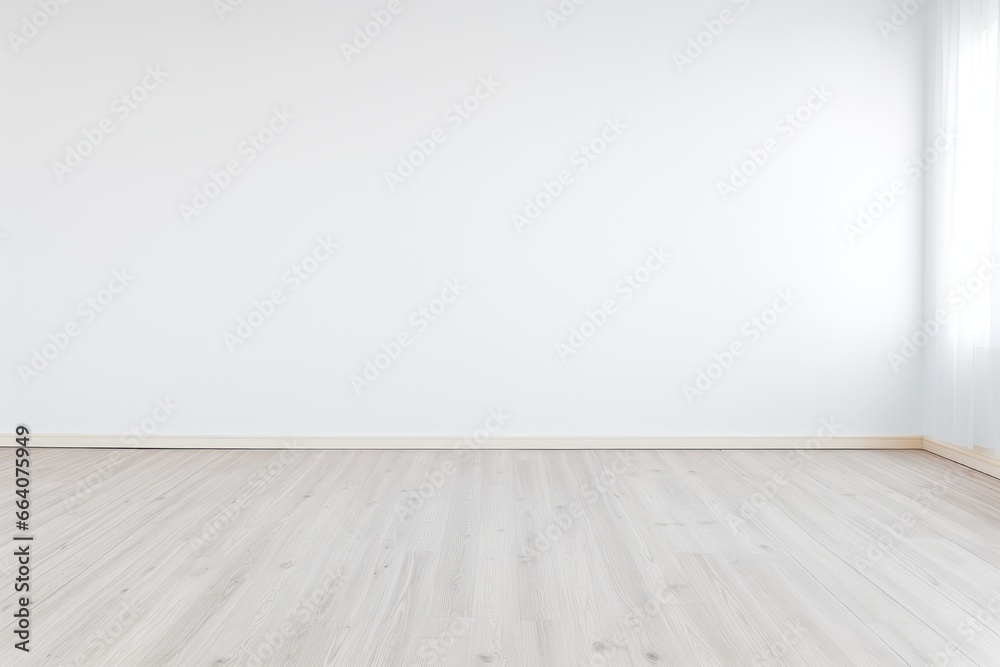Empty room with laminate flooring Empty room with laminate flooring