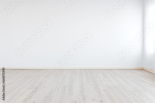 Empty room with laminate flooring