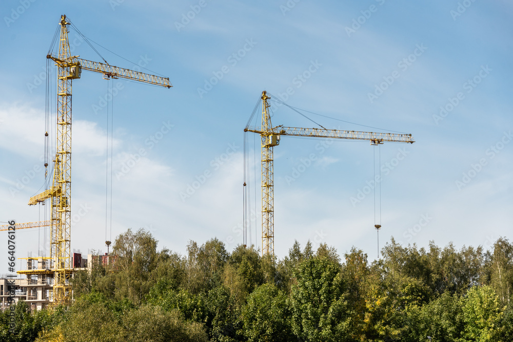 construction crane building house