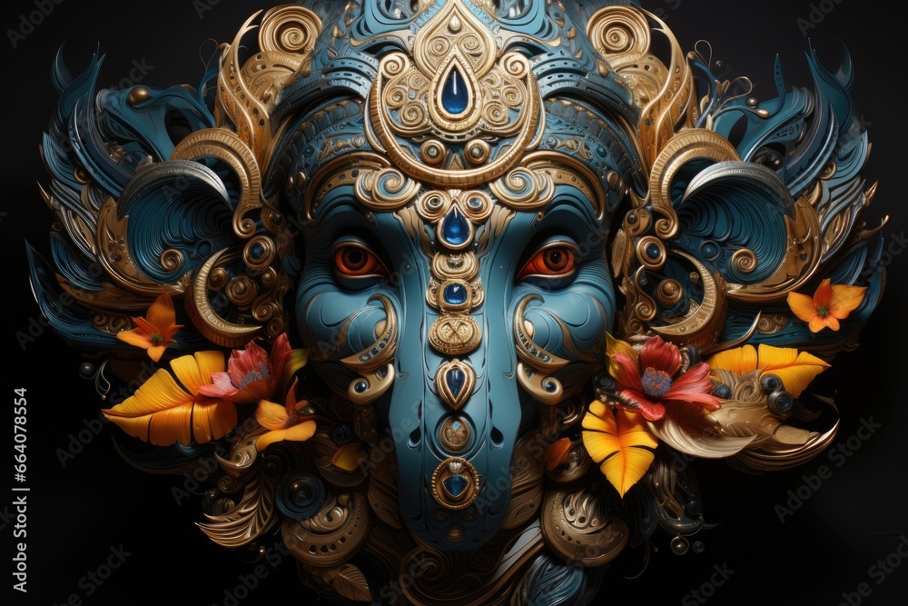 Statue of ganesha, most worshipped deities in the Hindu pantheon Statue of ganesha, most worshipped deities in the Hindu pantheon