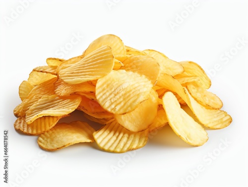a pile of potato chips photo