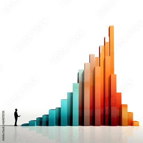 a man standing in front of a graph