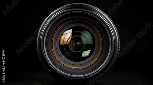 a close up of a camera lens photo
