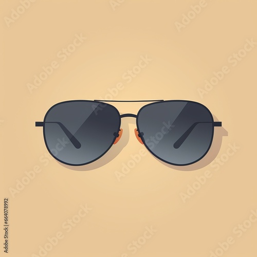 a pair of sunglasses on a beige background