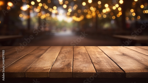 empty wooden table background