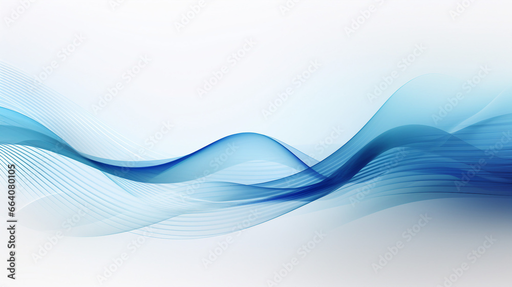 Blue dynamic waves, abstract light background Blue dynamic waves, abstract light background
