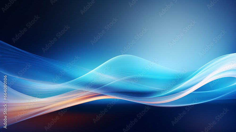 Blue dynamic waves, abstract light background Blue dynamic waves, abstract light background