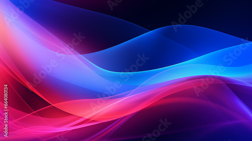 Blue and red lines, neon light, abstract background