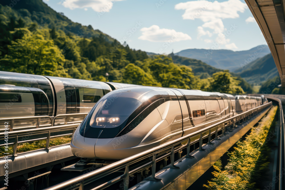 Fototapeta premium bullet train, photo, maglev