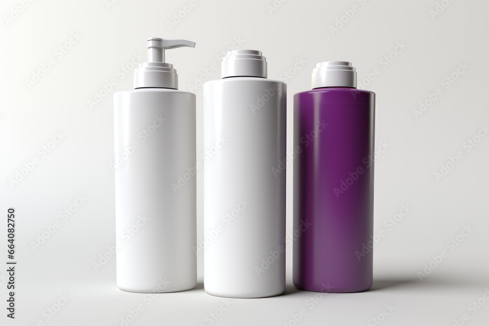 Clean mockups for cosmetic products. Three clean high cans for shampoo, conditioner, hair mask, gel, balm. Mockups for hair care products. Clean cans isolated on white background. Mockups for design. Clean mockups for cosmetic products. Three clean high cans for shampoo, conditioner, hair mask, gel, balm. Mockups for hair care products. Clean cans isolated on white background. Mockups for design.