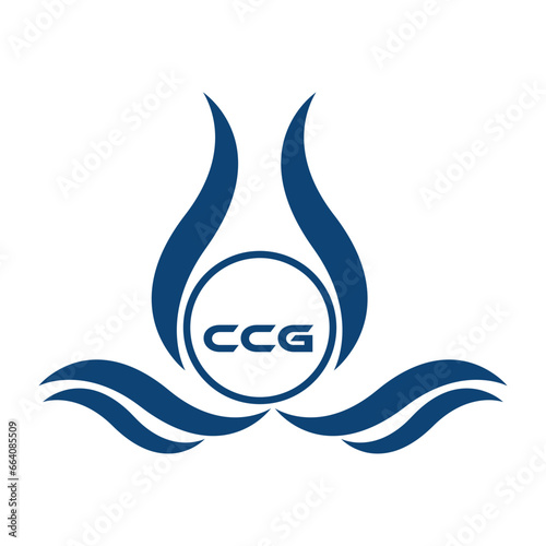 CCG letter water drop icon design with white background in illustrator, CCG Monogram logo design for entrepreneur and business.
 photo
