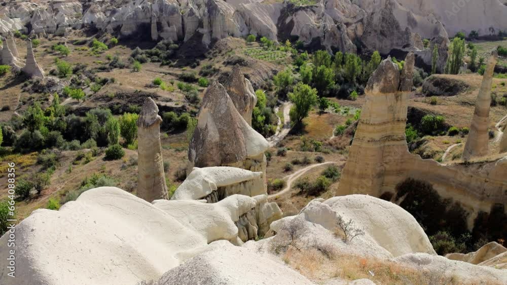 Aerial view of Love Valley at Goreme National Park in Cappadocia, Turkey Aerial view of Love Valley at Goreme National Park in Cappadocia, Turkey