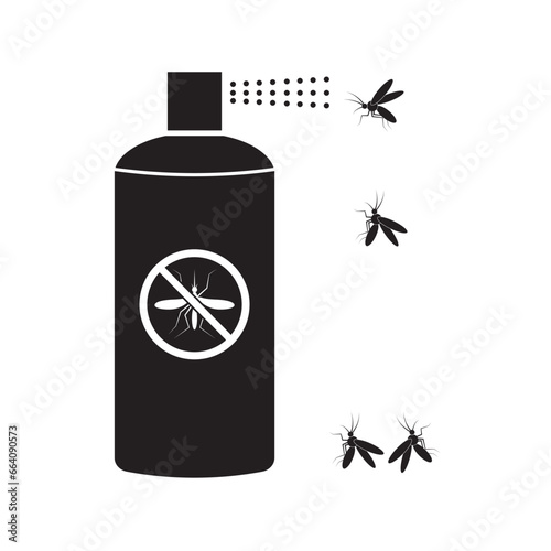 mosquito spray icon logo vector design template