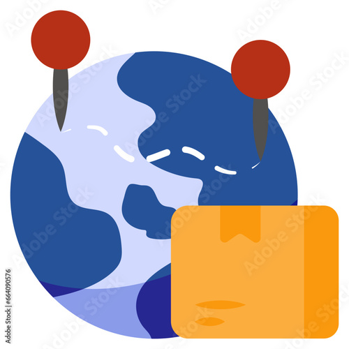 A perfect design icon of global delivery