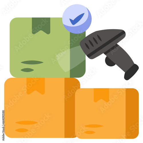 Perfect design icon of parcel scanning