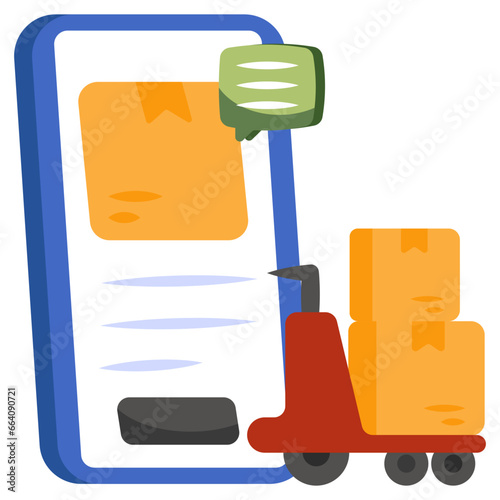 Perfect design icon of mobile parcel 