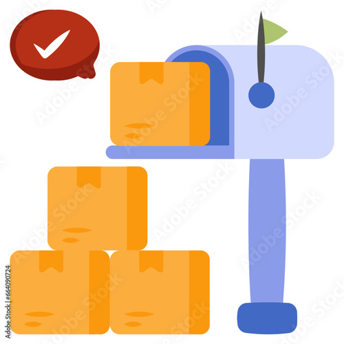 Trendy vector design of letterbox