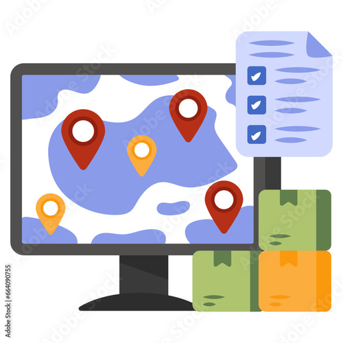 Modern design icon of parcel tracking 