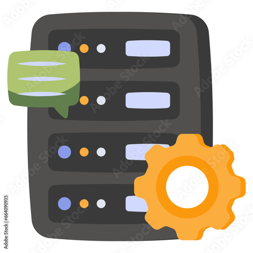 An icon design of server racks