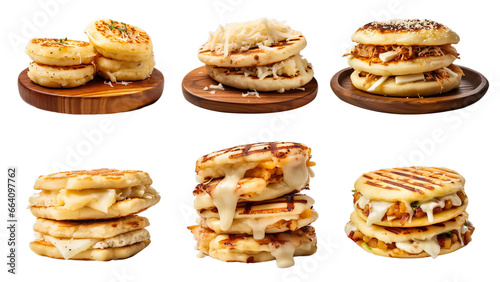 Set of Arepa on a transparent background.