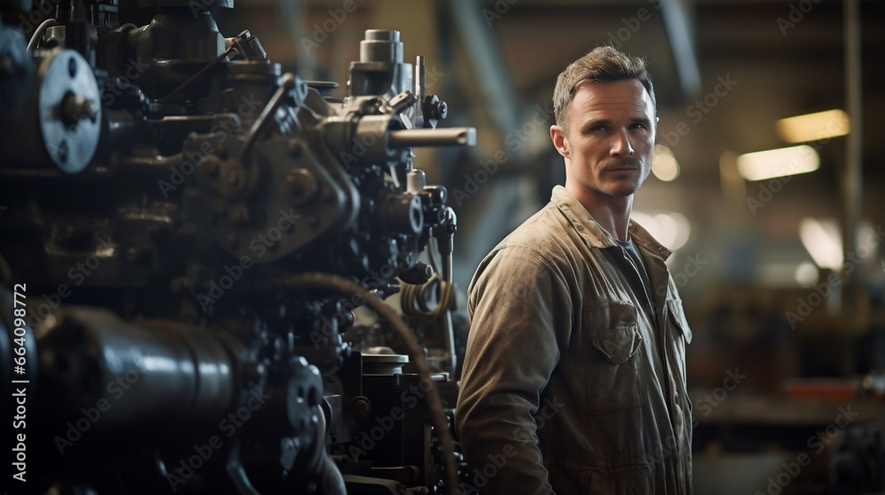 Confident Mechanic in Workshop