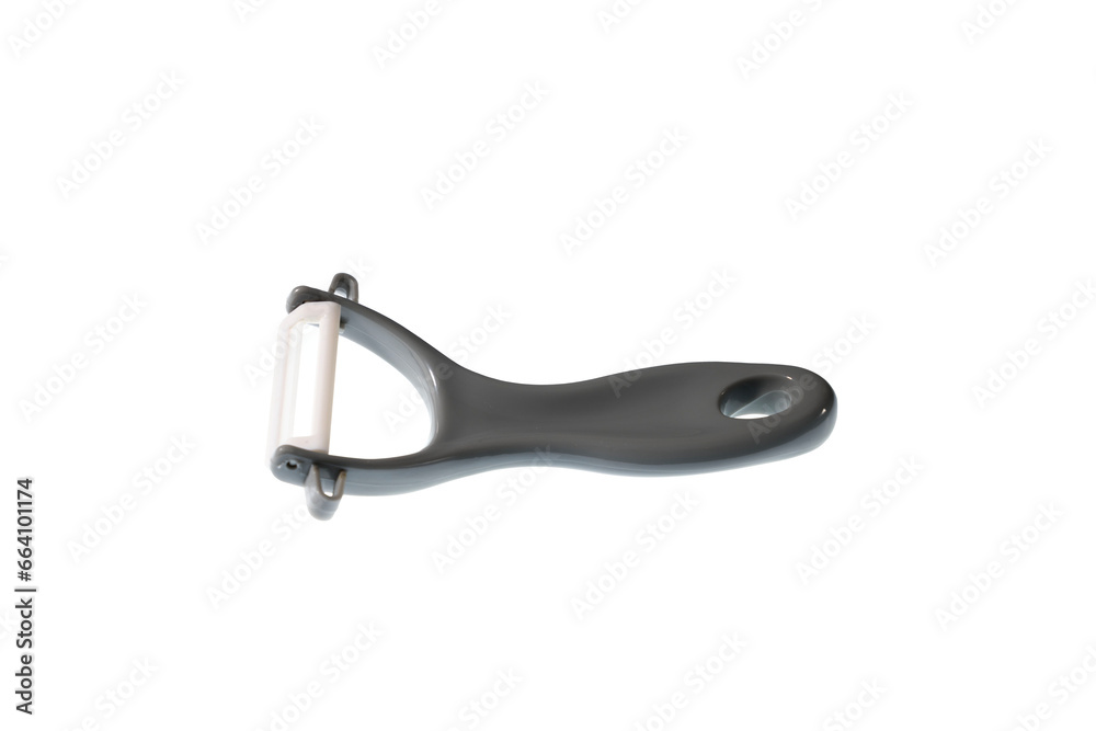 Close up view of kitchen vegetable peeling knife, isolated on white background. Close up view of kitchen vegetable peeling knife, isolated on white background.