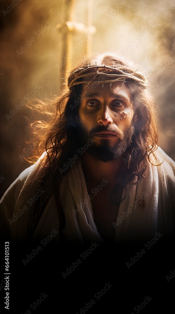 Religious scene with Jesus Christ Religious scene with Jesus Christ