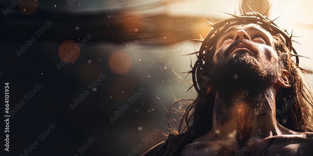 Religious scene with Jesus Christ