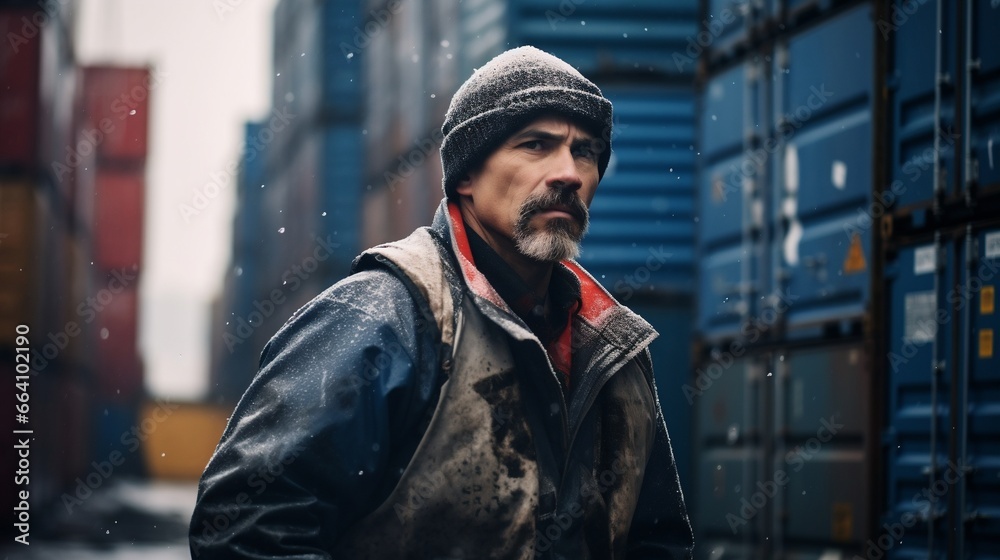 Confident Young Man in Winter Jacket Confident Young Man in Winter Jacket