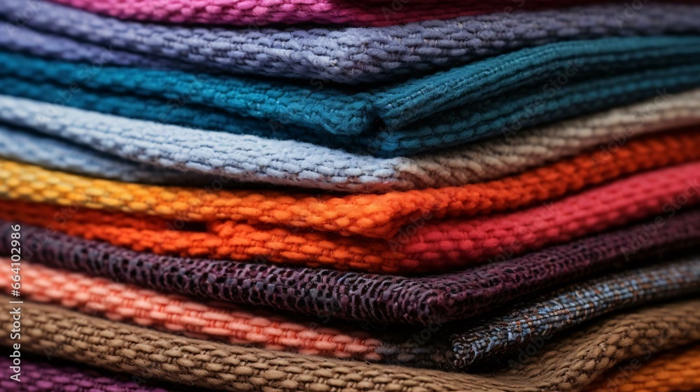 a close-up of some colorful fabric
