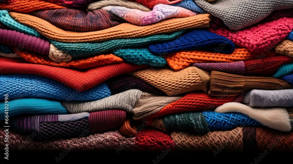 a pile of colorful yarn a pile of colorful yarn