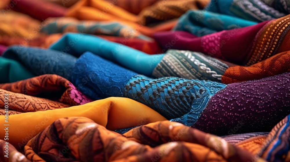 a pile of colorful blankets a pile of colorful blankets