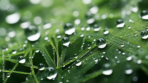 water droplets on a leaf