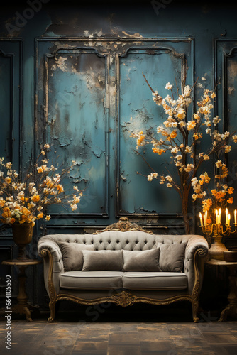 Hand painted photography canvas textured backdrops, wallpaper, hand painted, 8k, wide angle, gold accents. AI generative