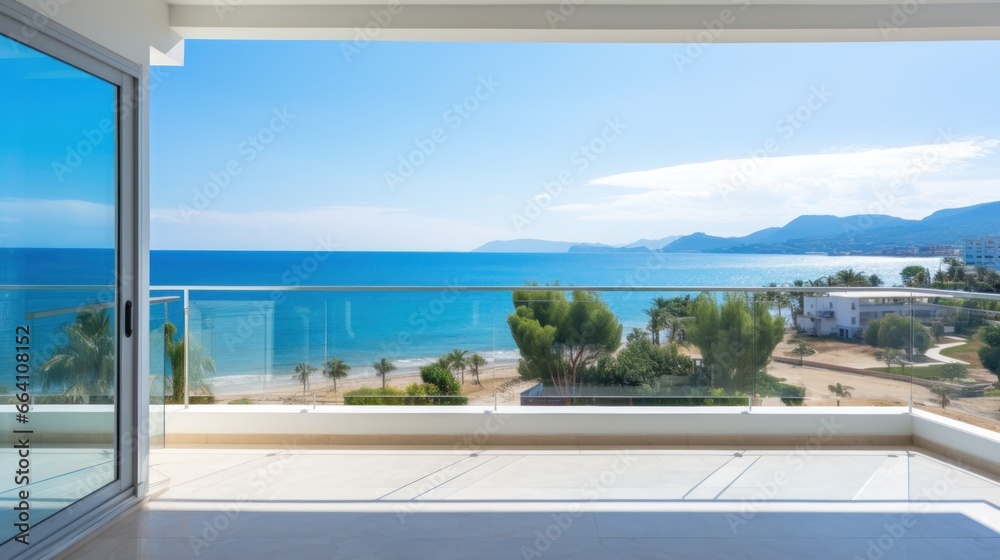 Fototapeta premium View from luxury apartment to open sea