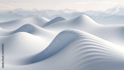 White abstract dunes landscape. surreal background