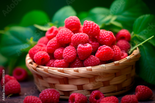 A good harvest of raspberries. Growing raspberries. Farm and field. Harvested agricultural crops.