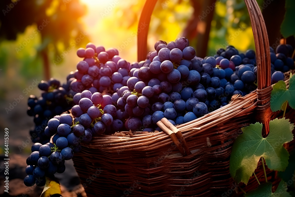 A good harvest of purple grapes. Growing purple grapes. Farm and field. Harvested agricultural crops. A good harvest of purple grapes. Growing purple grapes. Farm and field. Harvested agricultural crops.